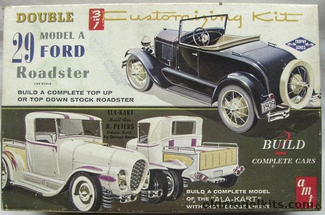 AMT 1/25 1929 Model Model A Roadster and Custom Ala-Kart, T129-200 plastic model kit